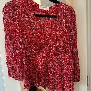 ba&ash top red long sleeve